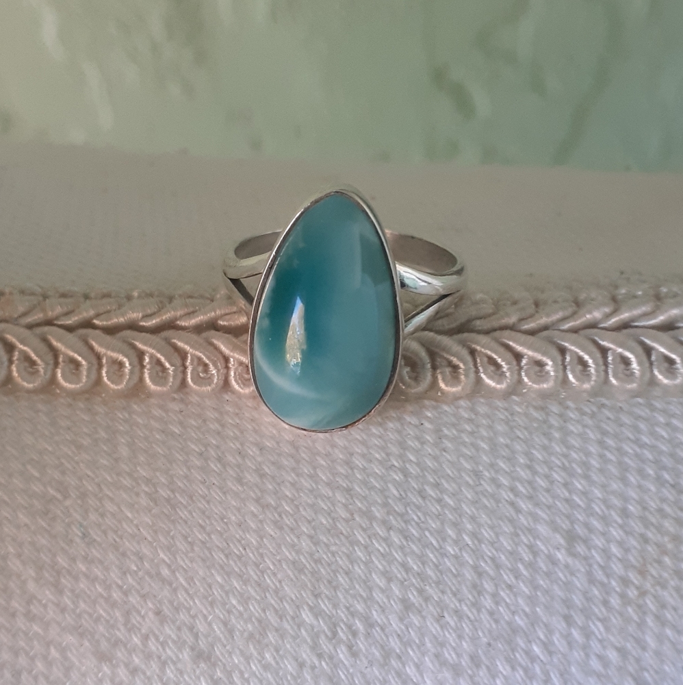 Larimar Teardrop Ring - Picture 4 of 14